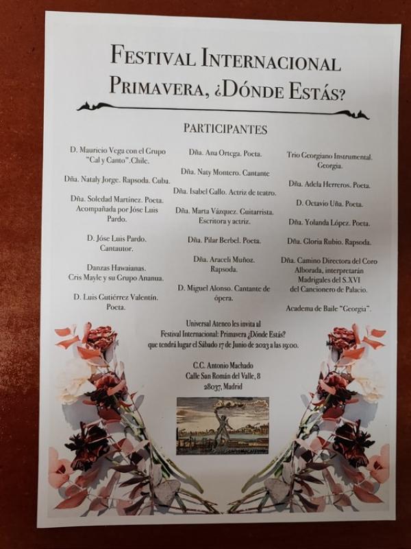 Festival Internacional - Primavera Donde Estás 