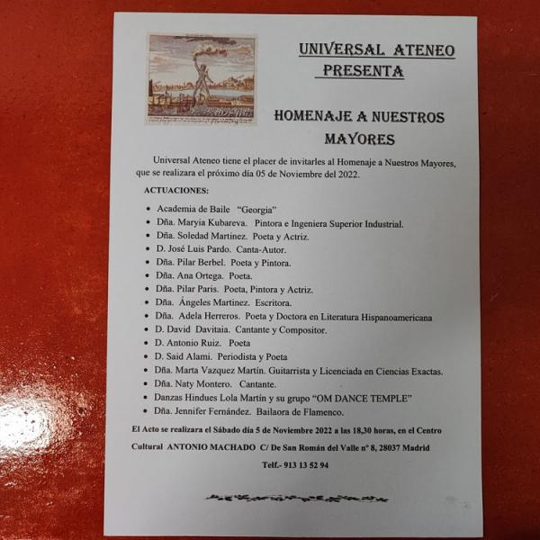 Homenaje a Nuestros Mayores - Universal Ateneo