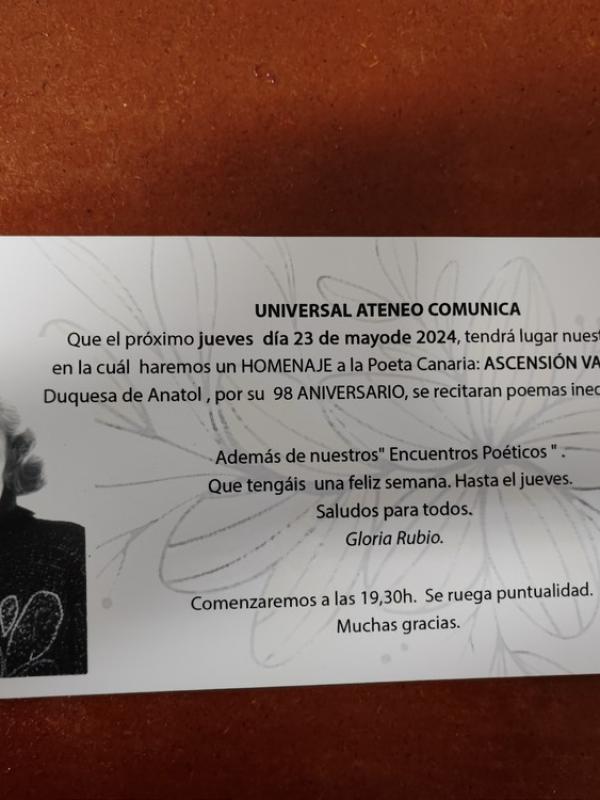 Recital Poético Cultural - Manuel Ramirez Santos
