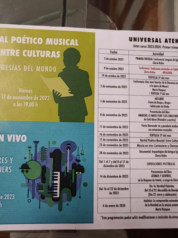 Recital Poético Entre Culturas - Universal Ateneo