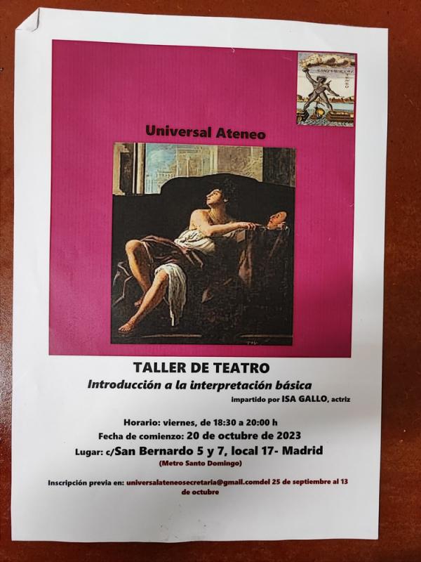 Taller de Teatro - Interpretación Básica